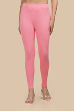 SlimFlow™ Baby Pink Ankle Length Leggings - Product Image