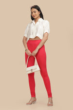 SlimFlow™ Coral Churidar Leggings - Product Image