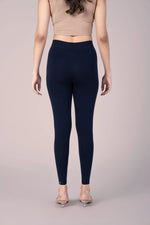 SlimFlow™ Dark Navy Ankle Length Leggings - Product Image