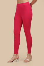 SlimFlow™ Hot Pink Ankle Length Leggings - Product Image