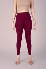 SlimFlow™ Rose Wood Ankle Length Leggings - Product Image