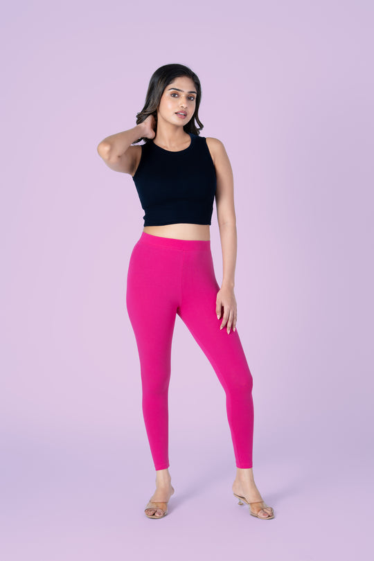 SlimFlow™ Fuchsia Ankle Length Leggings
