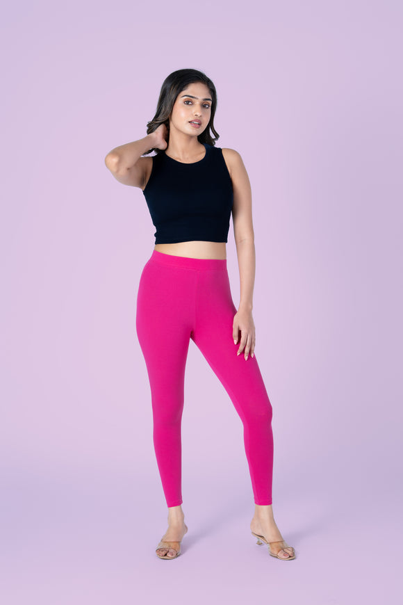 SlimFlow™ Fuchsia Ankle Length Leggings
