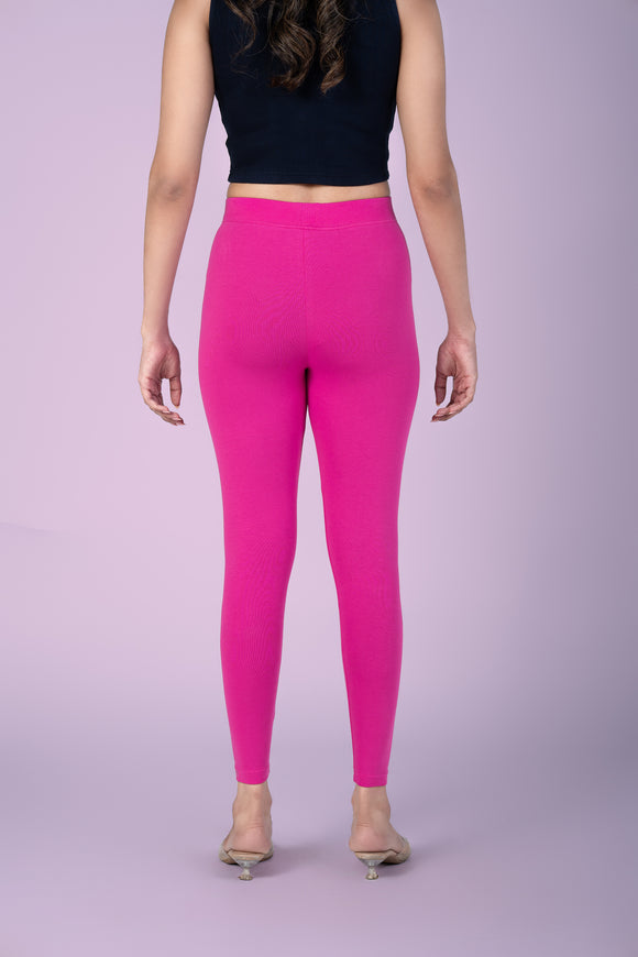 SlimFlow™ Fuchsia Ankle Length Leggings