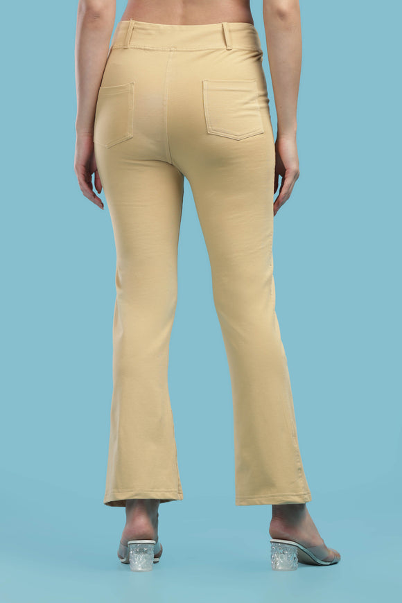SlimFlow™ Beige Flare Pants