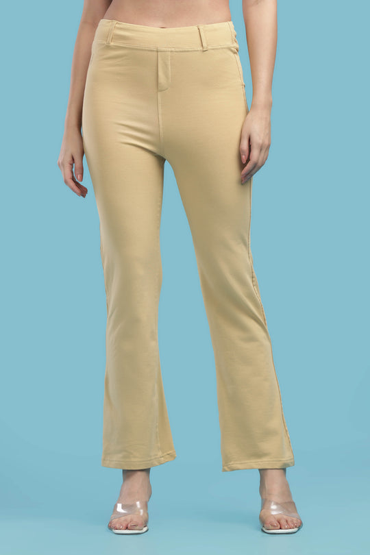SlimFlow™ Beige Flare Pants