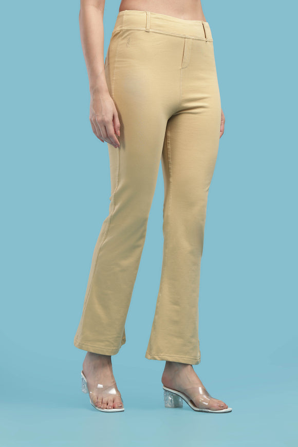 SlimFlow™ Beige Flare Pants