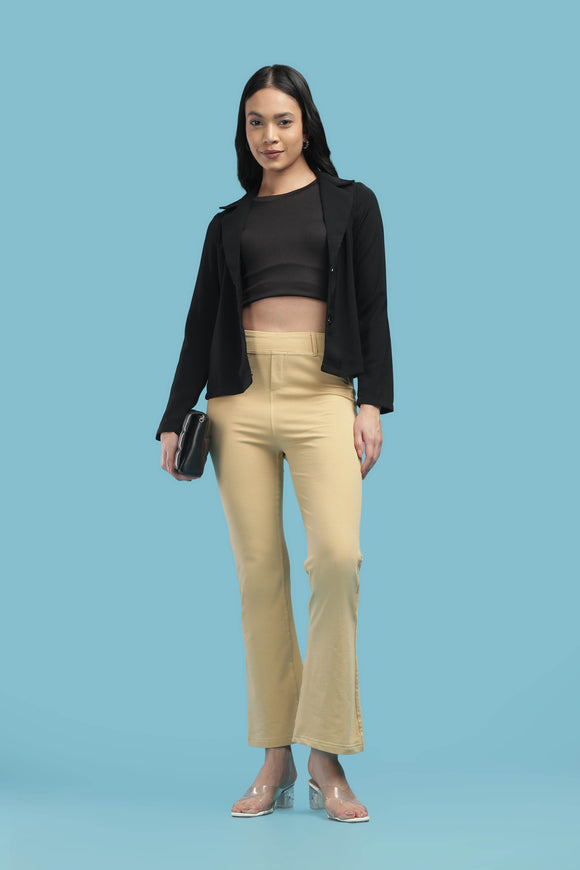SlimFlow™ Beige Flare Pants