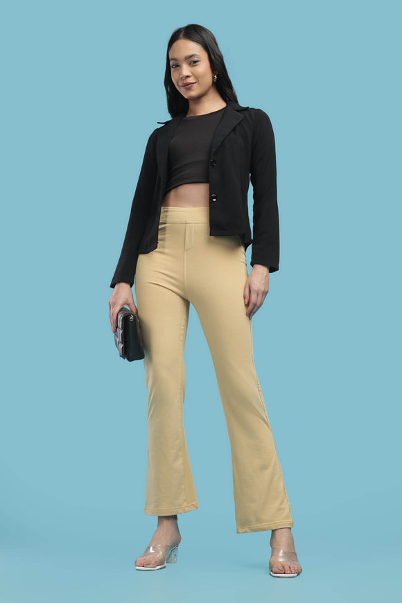 SlimFlow™ Beige Flare Pants