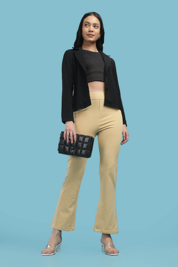 SlimFlow™ Beige Flare Pants