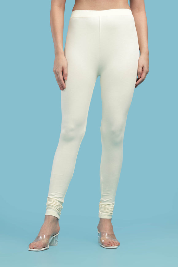 SlimFlow™ Cream Churidar Leggings