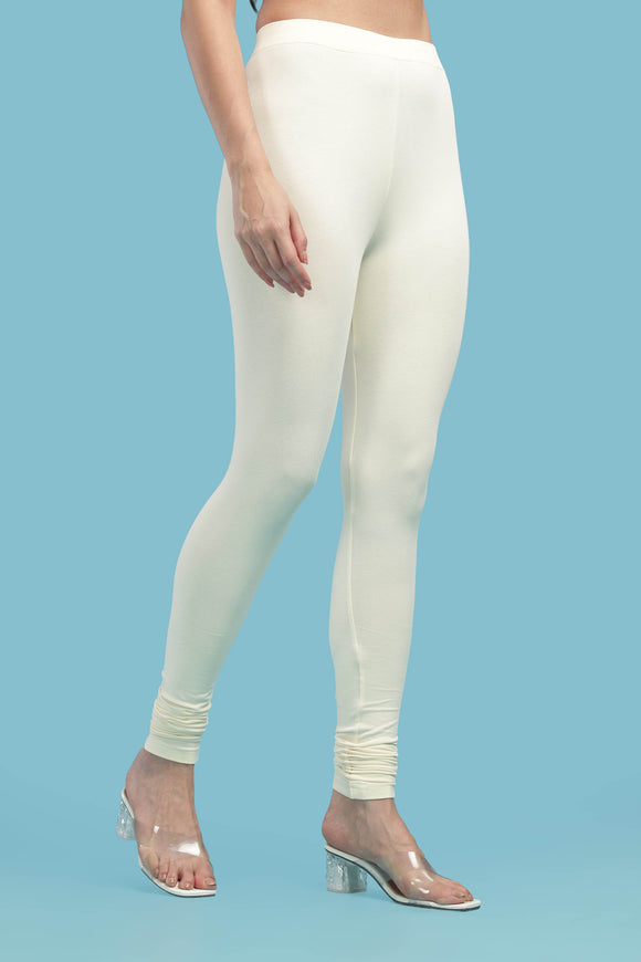SlimFlow™ Cream Churidar Leggings