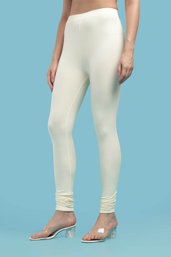 SlimFlow™ Cream Churidar Leggings