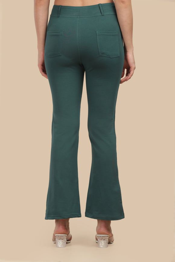 SlimFlow™ Amazon Green Flare Pants