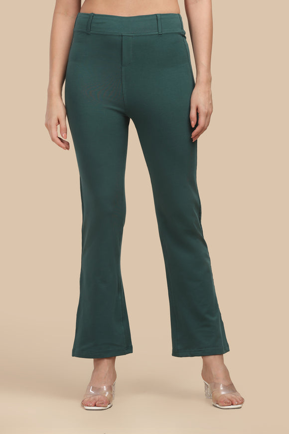 SlimFlow™ Amazon Green Flare Pants