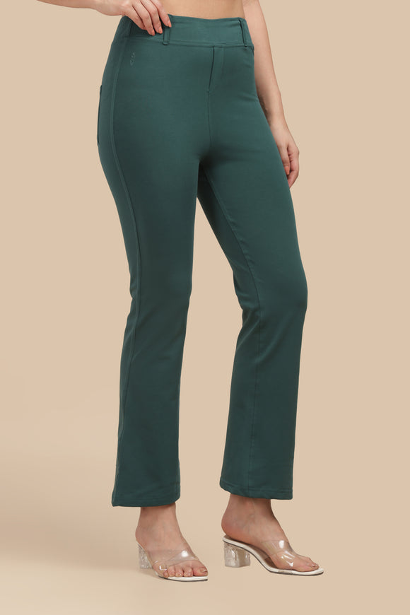 SlimFlow™ Amazon Green Flare Pants