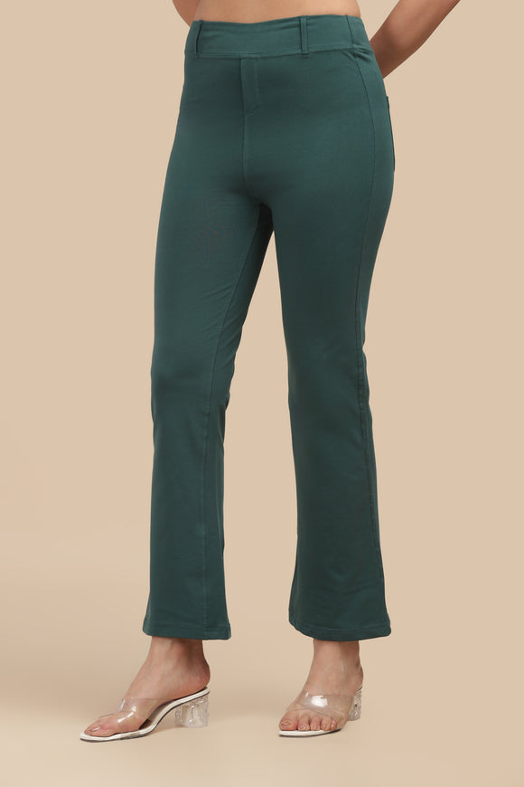 SlimFlow™ Amazon Green Flare Pants