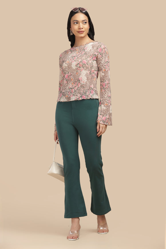 SlimFlow™ Amazon Green Flare Pants