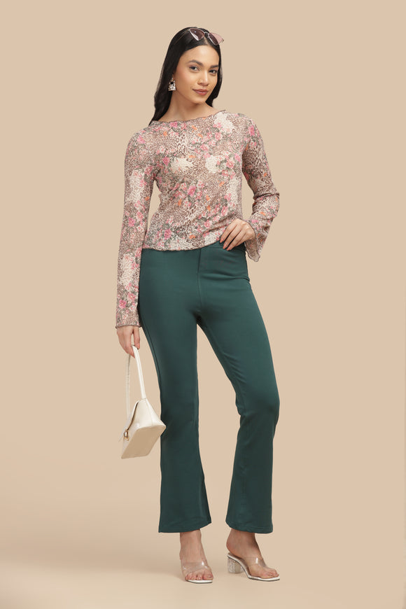 SlimFlow™ Amazon Green Flare Pants