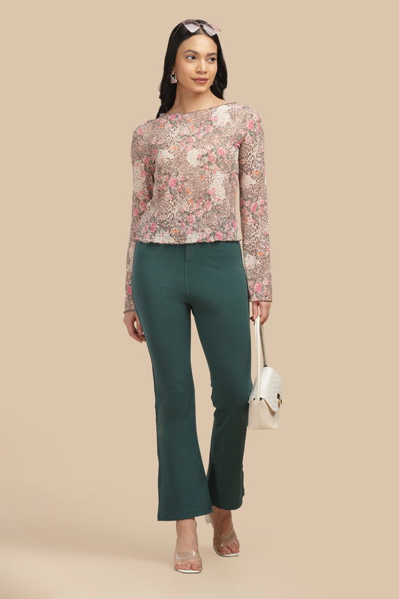 SlimFlow™ Amazon Green Flare Pants