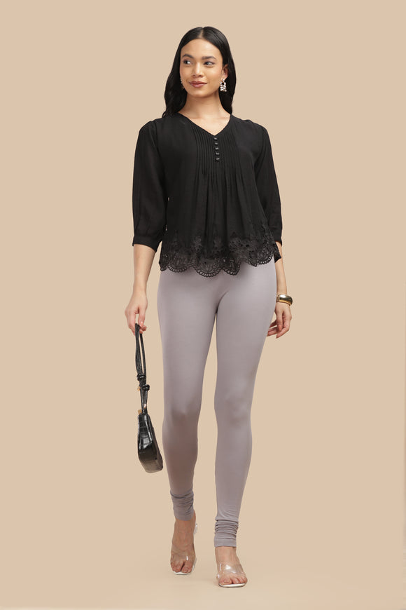 SlimFlow™Grey Churidar Leggings