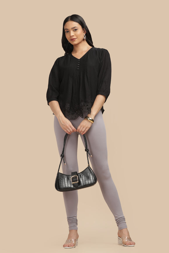 SlimFlow™Grey Churidar Leggings