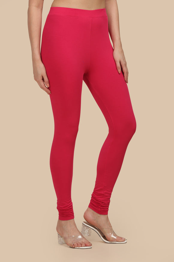 SlimFlow™ Hot Pink Churidar Leggings