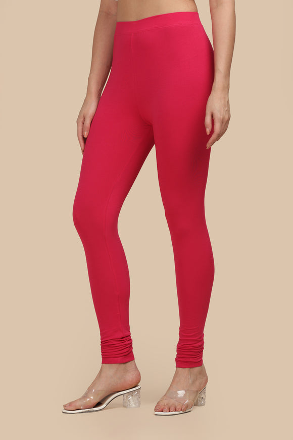 SlimFlow™ Hot Pink Churidar Leggings