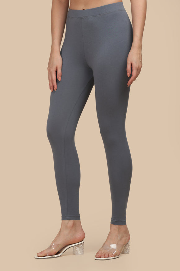 SlimFlow™ Steel Grey Ankle Length Leggings