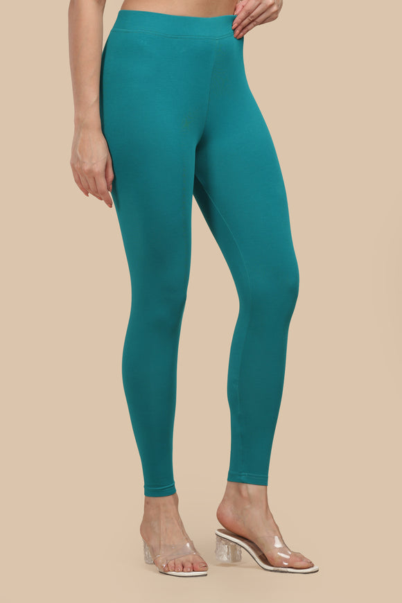 SlimFlow™ Persian Green Ankle Length Leggings