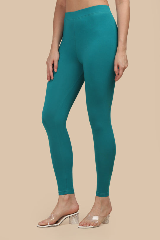SlimFlow™ Persian Green Ankle Length Leggings