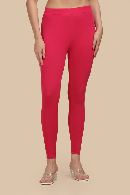SlimFlow™ Hot Pink Ankle Length Leggings
