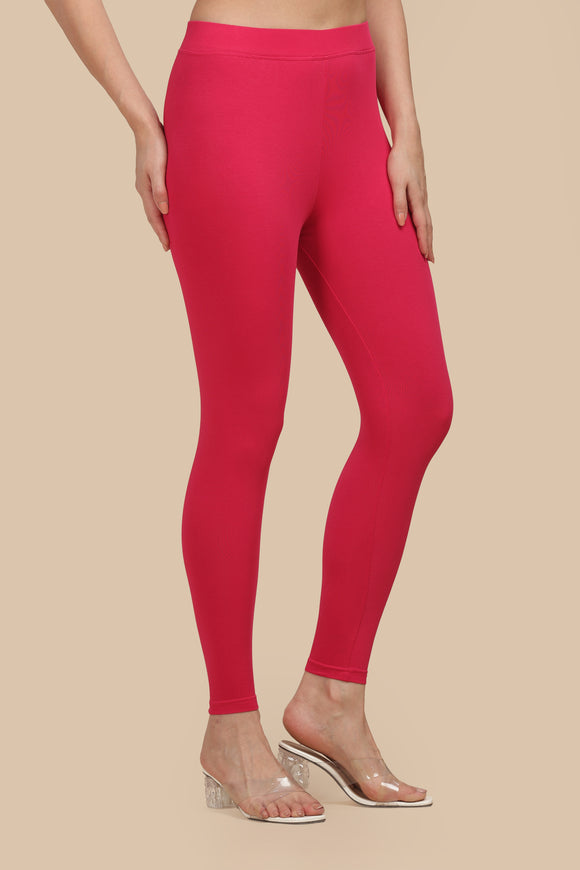 SlimFlow™ Hot Pink Ankle Length Leggings
