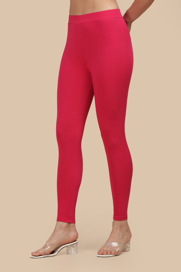 SlimFlow™ Hot Pink Ankle Length Leggings