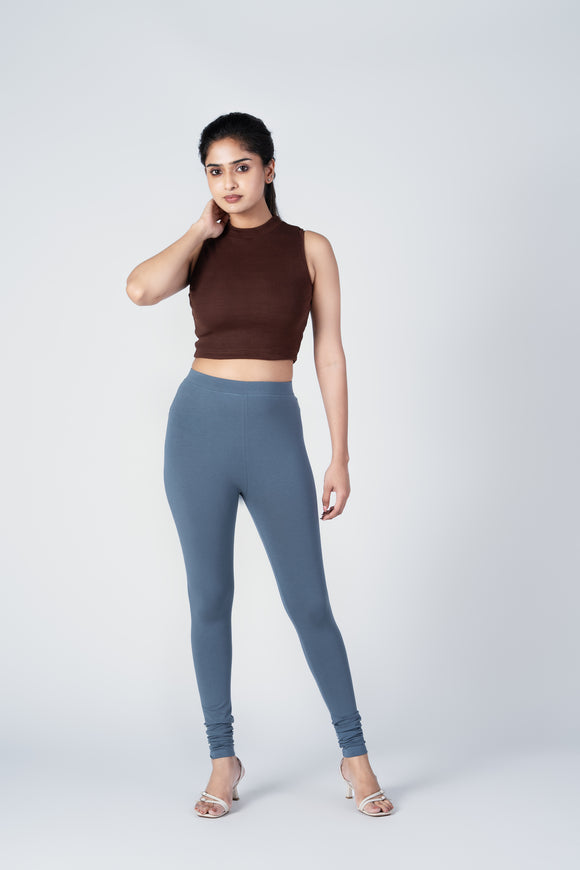 SlimFlow™ Steel Grey Churidar Leggings