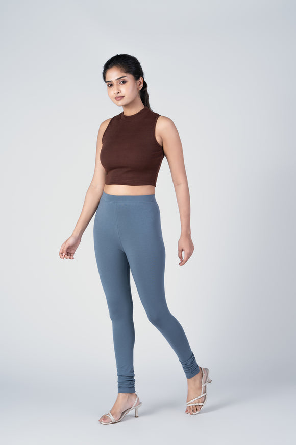 SlimFlow™ Steel Grey Churidar Leggings