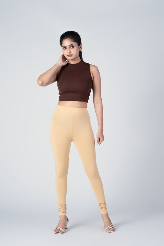 SlimFlow™ Beige Churidar Leggings