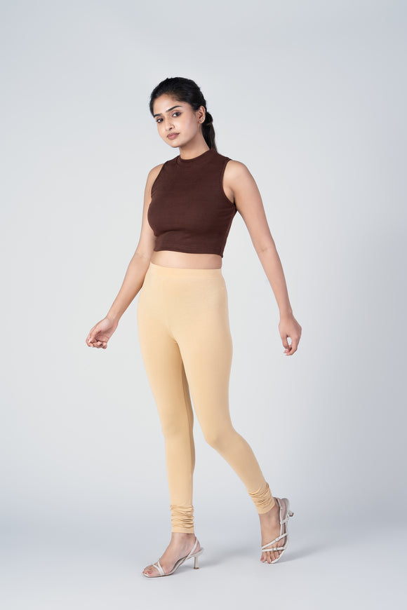 SlimFlow™ Beige Churidar Leggings