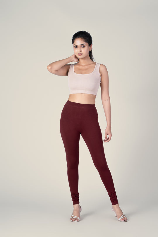 SlimFlow™ Rose Wood Churidar Leggings