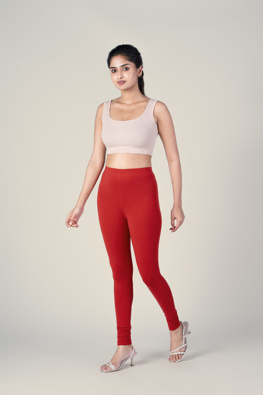 SlimFlow™ Red Churidar Leggings