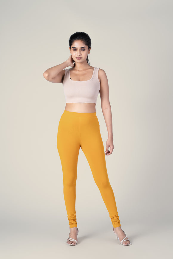 SlimFlow™ Mustard Churidar Leggings