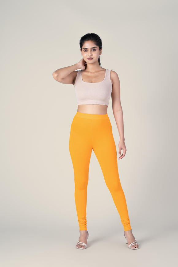 SlimFlow™ Golden Yellow Churidar Leggings