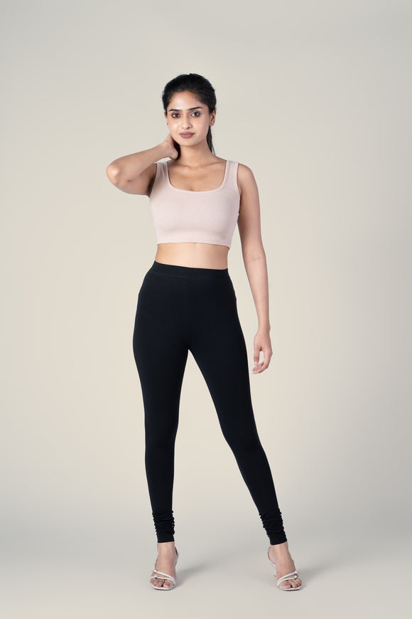 SlimFlow™ Black Churidar Leggings