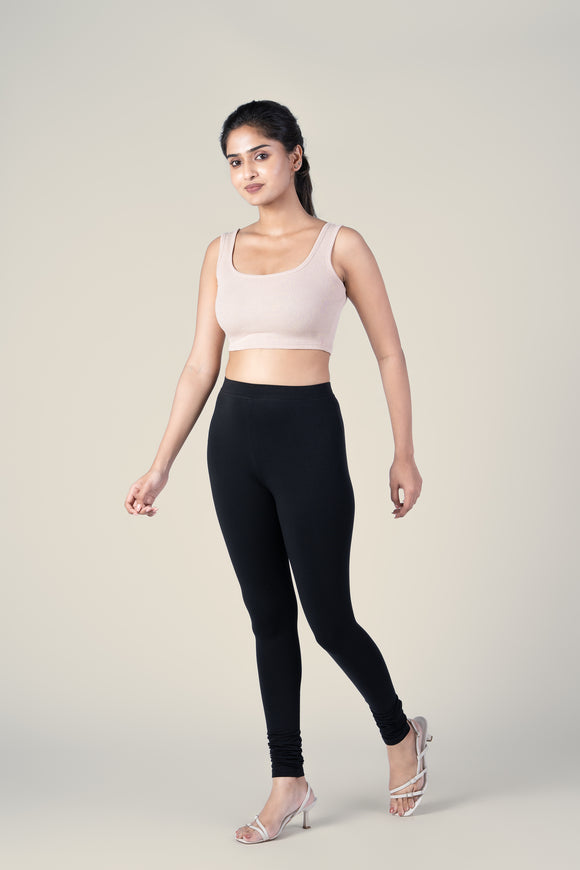 SlimFlow™ Black Churidar Leggings