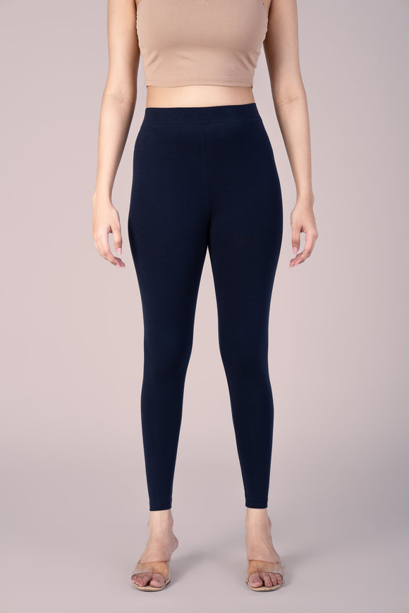 SlimFlow™ Dark Navy Ankle Length Leggings