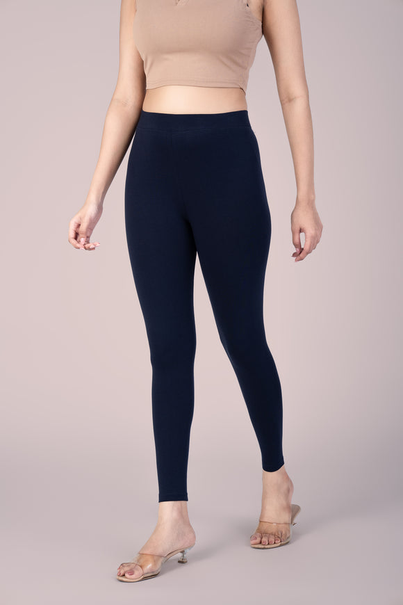 SlimFlow™ Dark Navy Ankle Length Leggings