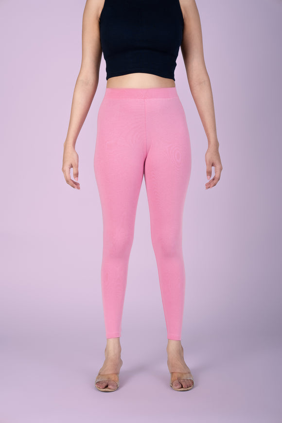 SlimFlow™ Pink Ankle Length Leggings