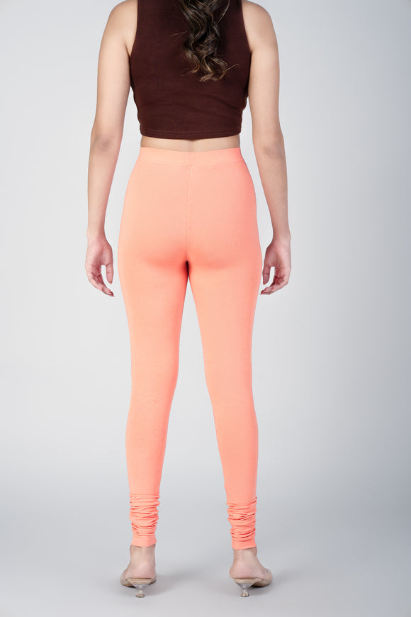 SlimFlow™ Peach Churidar Leggings