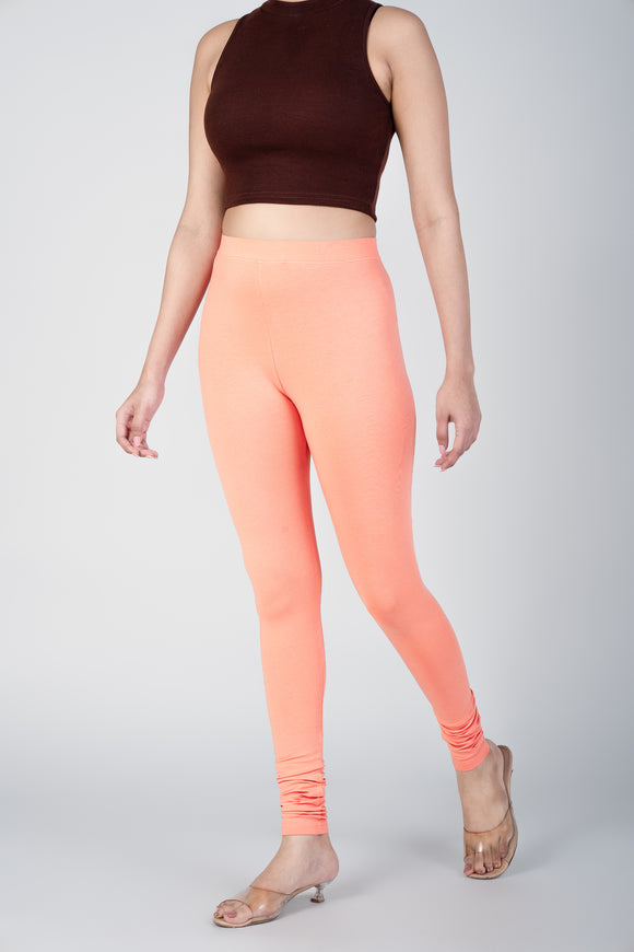 SlimFlow™ Peach Churidar Leggings