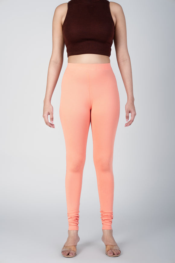 SlimFlow™ Peach Churidar Leggings